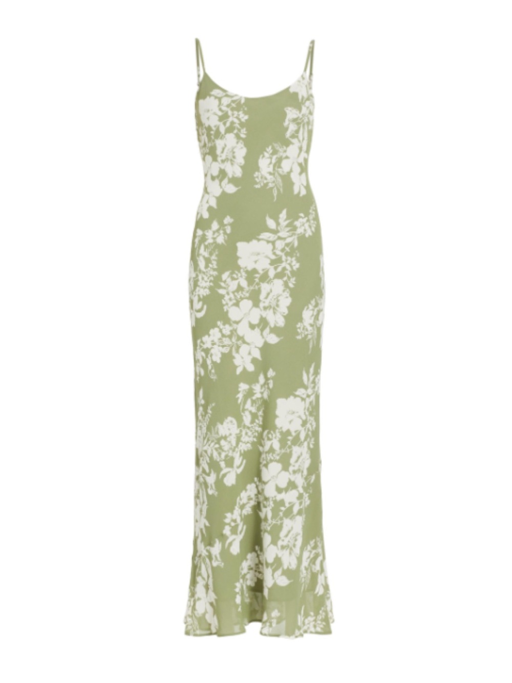 Reformation Parma Floral Green Maxi Dress
